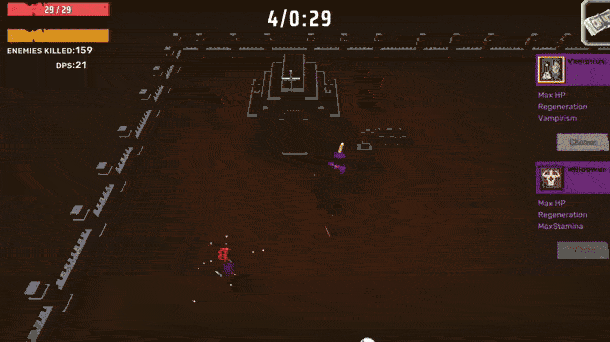 Hero Survivors roguelite browser game online