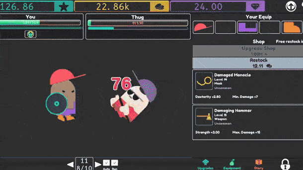 Idle Superpowers strategy roguelite game online